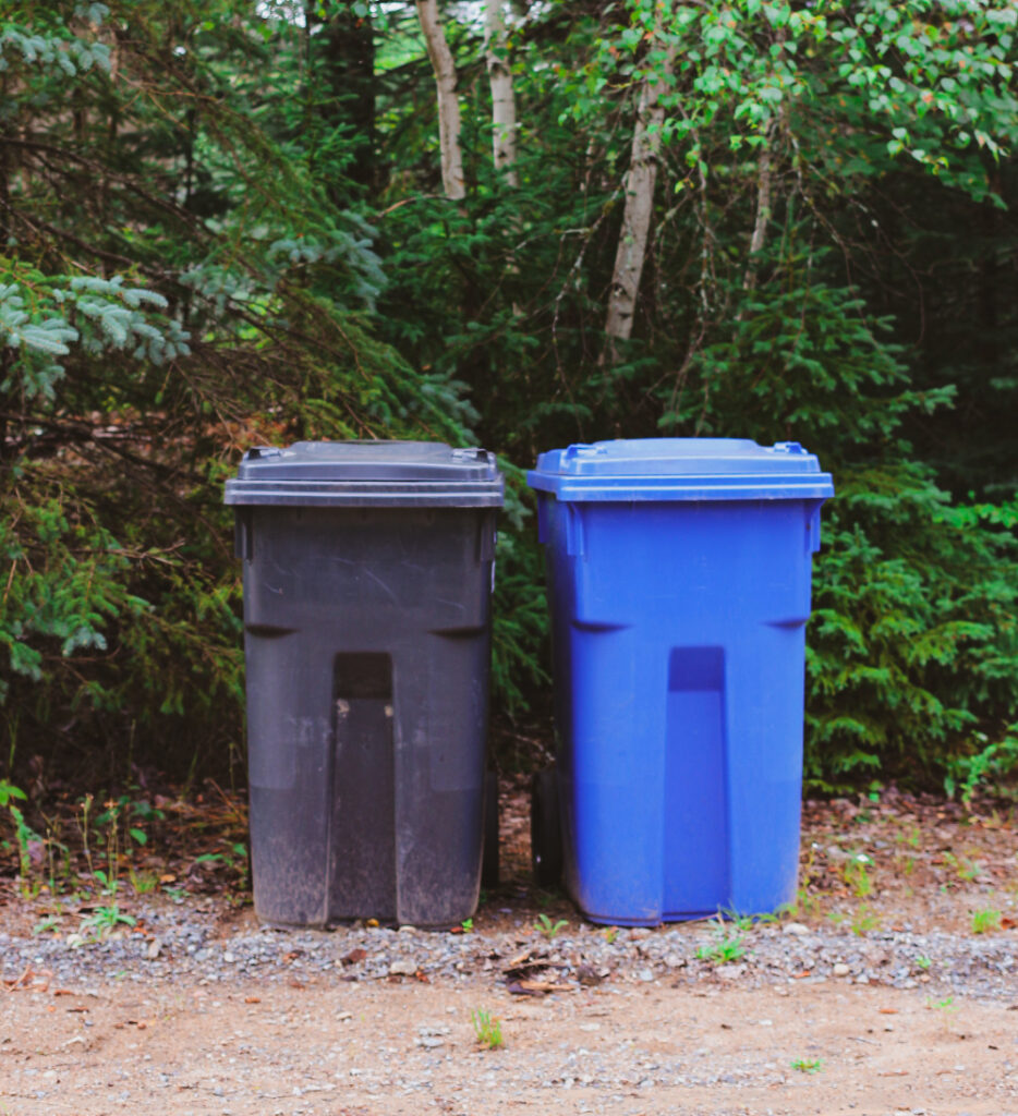 trash cans